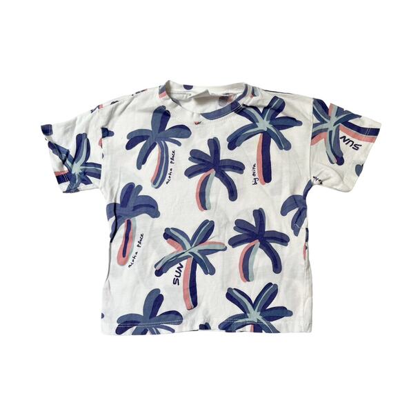 Zara Palm Tree Graphic Tee Size 18-24m - Picture 1 of 5